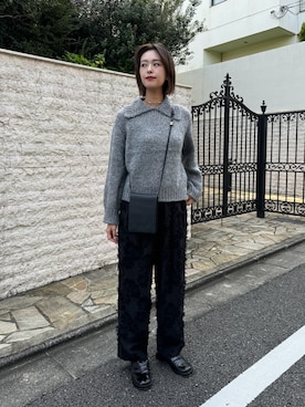 「TRICOTS JEAN MARC（トリコットジーンマルク）のアイテム（ニット/セーター）」を使った、吉田歩美さん（レディース・174cm）の秋コーディネート