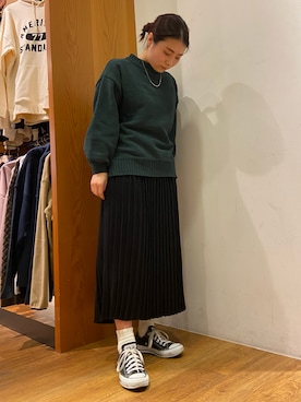 「ハイネックプルオーバー」｜akaneさん（レディース・158cm）の冬コーディネート