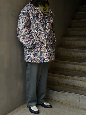 「ROBES&CONFECTIONS（ローブスコンフェクションズ）のアイテム（ジャケット/アウター）」を使った、平岩悠人　吾亦紅さん（メンズ・175cm）の冬コーディネート