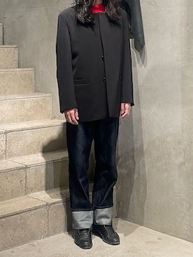 「amber（アンバー）のアイテム」を使った、平岩悠人　吾亦紅さん（メンズ・176cm）の冬コーディネート