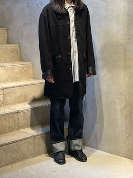 「amber（アンバー）のアイテム」を使った、平岩悠人　吾亦紅さん（メンズ・176cm）の秋コーディネート
