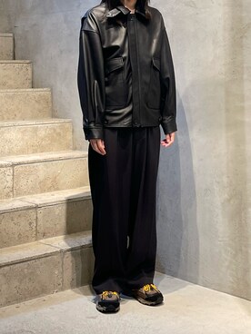 「yoke」｜「アイテム（ジャケット/アウター）」を使った、平岩悠人　吾亦紅さん（メンズ・176cm）の秋コーディネート
