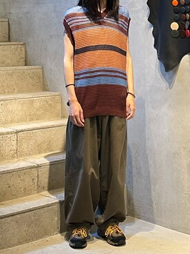 「IRENISA（イレニサ）のアイテム」を使った、平岩悠人　吾亦紅さん（メンズ・176cm）の夏コーディネート