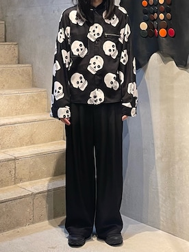 「sunsea」｜「アイテム（スラックス）」を使った、平岩悠人　吾亦紅さん（メンズ・176cm）の夏コーディネート