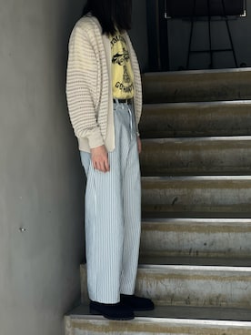 「ROBES&CONFECTIONS（ローブスコンフェクションズ）のアイテム（ジャケット/アウター）」を使った、平岩悠人　吾亦紅さん（メンズ・175cm）の春コーディネート