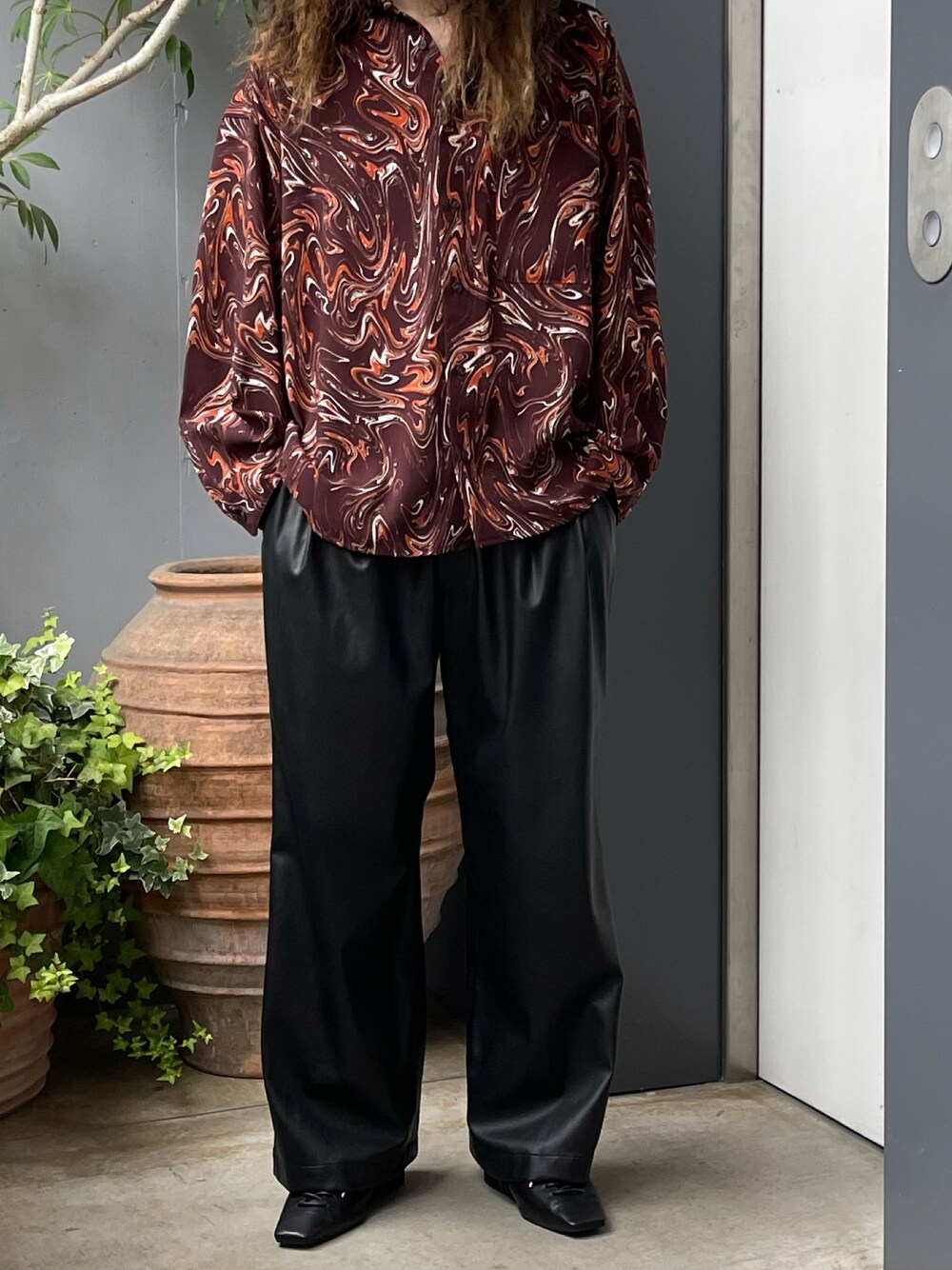 taupe リキッドフローワイドルーズシャツ TAUPE（トープ）の「TAUPE/トープ/Liquid Flow Loose Shirt/リキッド