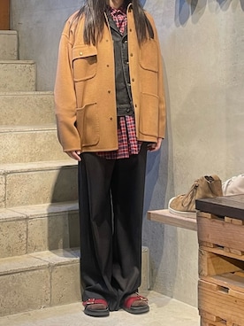 「SUNSEA（サンシー）のアイテム」を使った、平岩悠人　吾亦紅さん（メンズ・176cm）の冬コーディネート