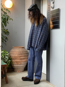 「CPH（シーピーエイチ）のアイテム（帽子）」を使った、平岩悠人　吾亦紅さん（メンズ・175cm）の秋コーディネート
