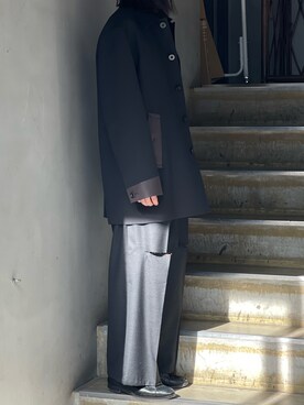 「ancellm」｜「アイテム（ジャケット/アウター）」を使った、平岩悠人　吾亦紅さん（メンズ・175cm）の冬コーディネート