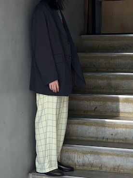 「ancellm」｜「アイテム（ジャケット/アウター）」を使った、平岩悠人　吾亦紅さん（メンズ・176cm）の春コーディネート