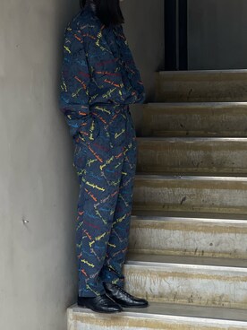 「LEH（レー）のアイテム（パンツ）」を使った、平岩悠人　吾亦紅さん（メンズ・175cm）の春コーディネート