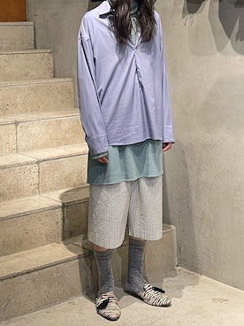 「SUNSEA（サンシー）のアイテム」を使った、平岩悠人　吾亦紅さん（メンズ・176cm）の夏コーディネート