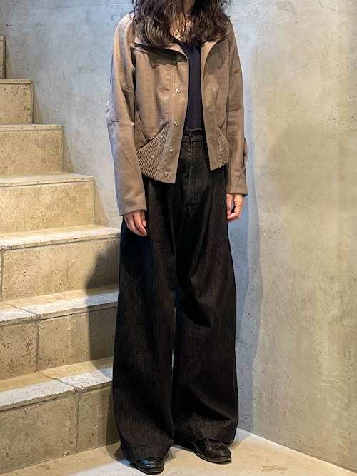 Toironier/トワロニエ/Denim 2Tuck Side Tuck Pants
