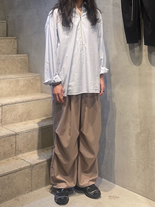 Toironier/トワロニエ/Stripe Half-Zip Shirt