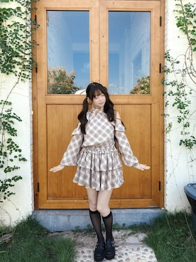 「NICE CLAUP（ナイスクラップ）のアイテム」を使った、kira224さん（レディース・155cm）の秋コーディネート