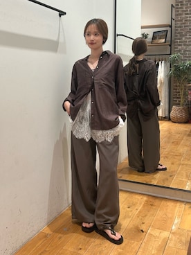 「Ungrid（アングリッド）のアイテム」を使った、小島菜緒さん（レディース・155cm）の夏コーディネート