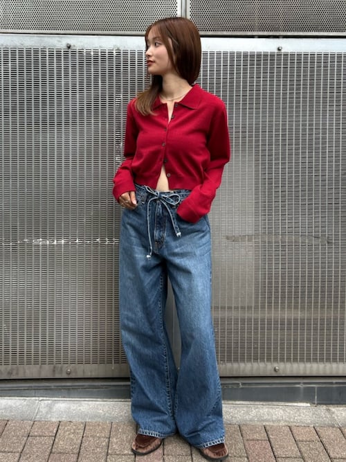 ungrid 【百田夏菜子コラボ】レースコンビルーズデニム 百田夏菜子コラボ】レースコンビルーズデニム（デニムパンツ