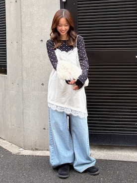 小島菜緒さん（レディース・155cm）の冬コーディネート