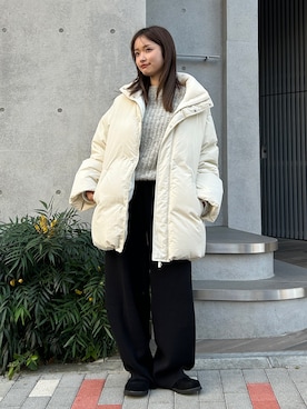 小島菜緒さん（レディース・155cm）の冬コーディネート