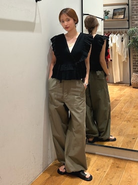 小島菜緒さん(レディース・155cm)の春コーディネート