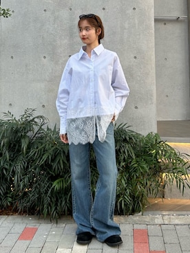 小島菜緒さん(レディース・155cm)の春コーディネート