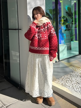 小島菜緒さん（レディース・155cm）の冬コーディネート