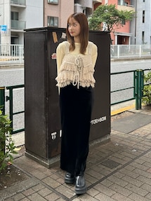 新品未使用　ミドル丈ジップデザインブーツ　アングリッド Ungrid（アングリッド）の「ミドル丈ジップデザインブーツ