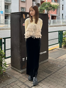 「Ungrid（アングリッド）のアイテム」を使った、小島菜緒さん（レディース・155cm）の秋コーディネート