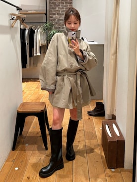 小島菜緒さん（レディース・155cm）の冬コーディネート