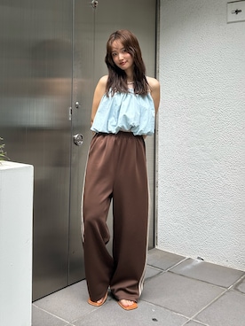 「Ungrid（アングリッド）のアイテム」を使った、小島菜緒さん（レディース・155cm）の夏コーディネート