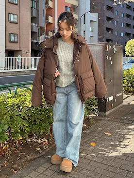 小島菜緒さん（レディース・155cm）の冬コーディネート