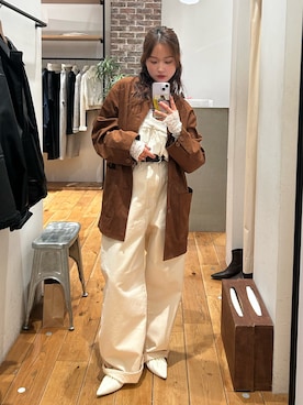 小島菜緒さん(レディース・155cm)の冬コーディネート