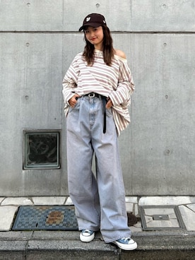 小島菜緒さん（レディース・155cm）の冬コーディネート