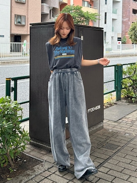 「ラフスタイル」｜小島菜緒さん（レディース・155cm）の夏コーディネート