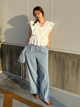 小島菜緒さん（レディース・155cm）の春コーディネート