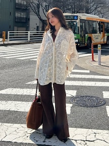 レース刺繍ルーズシャツ｜アングリッド（Ungrid）公式通販｜RUNWAY 