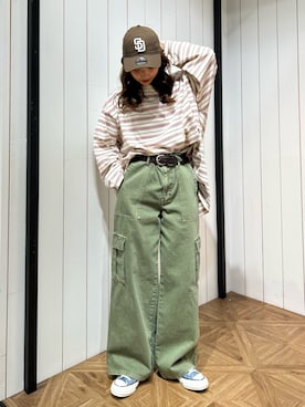 小島菜緒さん（レディース・155cm）の春コーディネート