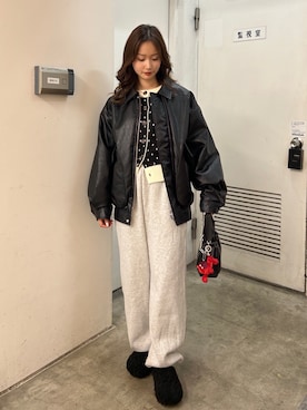 小島菜緒さん（レディース・155cm）の冬コーディネート