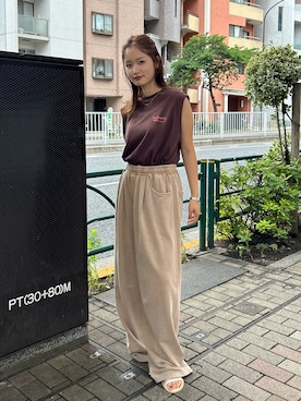 「ラフスタイル」｜小島菜緒さん（レディース・155cm）の夏コーディネート