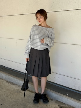 「Ungrid（アングリッド）のアイテム」を使った、小島菜緒さん（レディース・155cm）の秋コーディネート