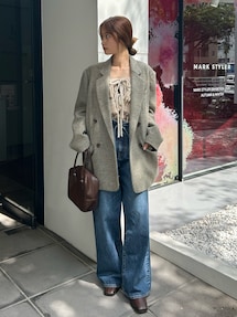 百田夏菜子コラボ】レースコンビルーズデニム｜アングリッド（Ungrid