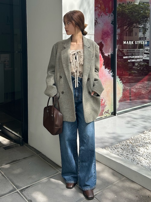 百田夏菜子コラボ】レースコンビルーズデニム（デニムパンツ