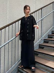 レース開襟ハーフスリーブシャツ｜アングリッド（Ungrid）アウトレット