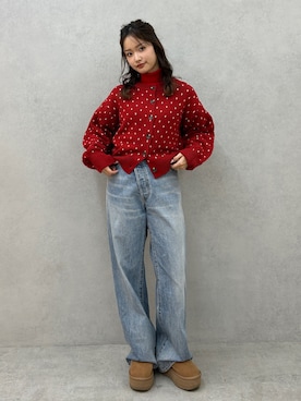 小島菜緒さん（レディース・155cm）の冬コーディネート