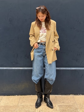 小島菜緒さん(レディース・155cm)の冬コーディネート