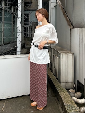 「Ungrid（アングリッド）のアイテム（シューズ）」を使った、小島菜緒さん（レディース・155cm）の春コーディネート