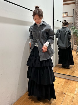 小島菜緒さん(レディース・155cm)の冬コーディネート