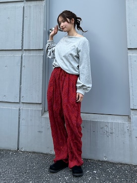 小島菜緒さん（レディース・155cm）の冬コーディネート