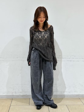 「Ungrid（アングリッド）のアイテム（アクセサリー）」を使った、小島菜緒さん（レディース・155cm）の夏コーディネート