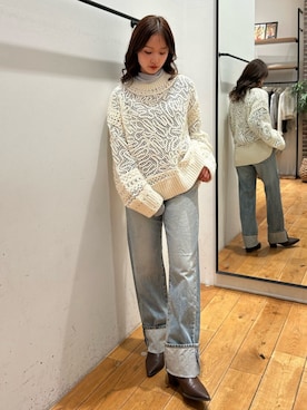 小島菜緒さん(レディース・155cm)の冬コーディネート